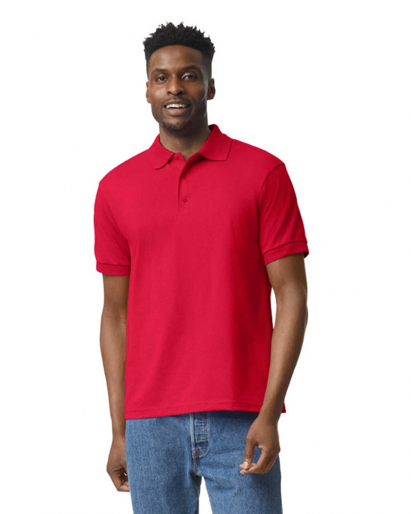 Men\'s Gildan 8800 Polo Red | ISJX94327