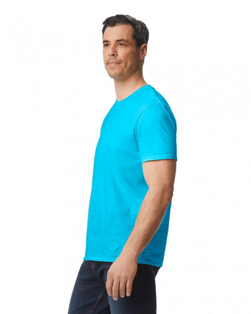 Men's Gildan 980 T-Shirts Caribbean Blue | HOXR94672