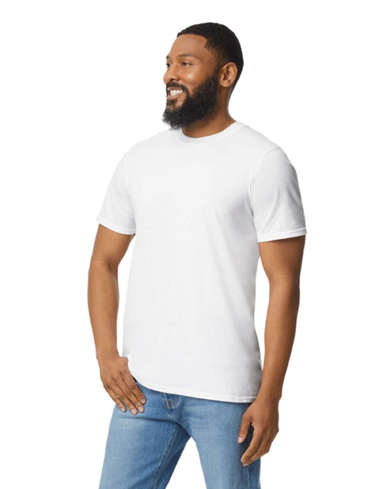 Men's Gildan 980 T-Shirts White | MZDK53072