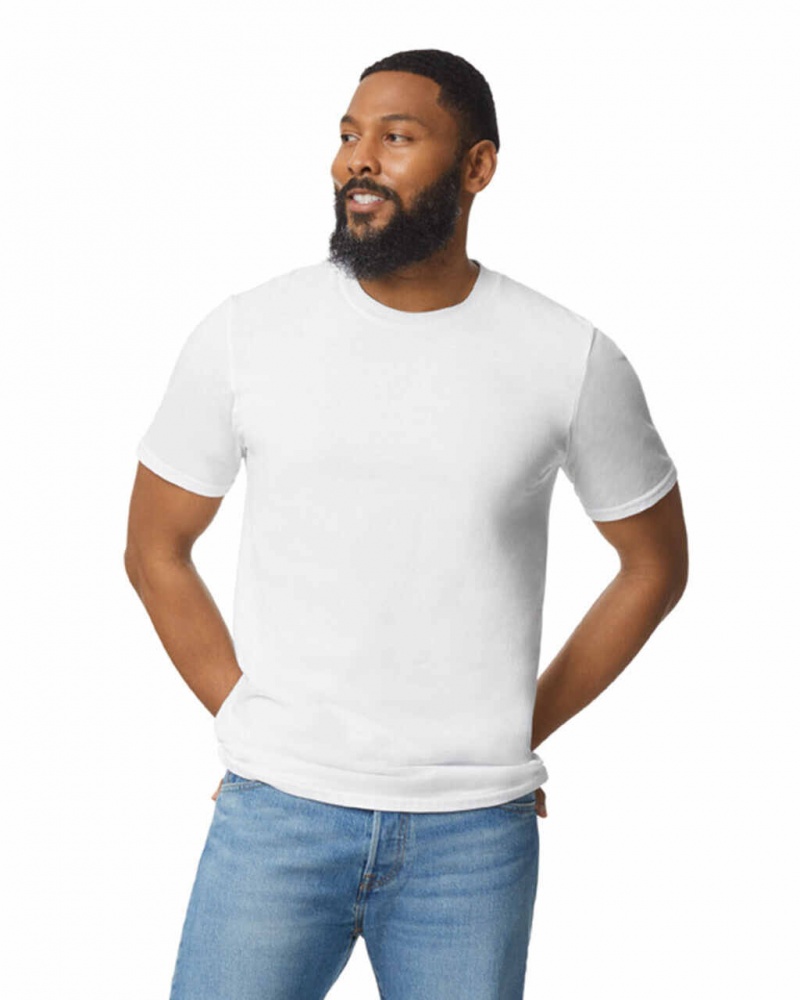 Men's Gildan 980 T-Shirts White | MZDK53072