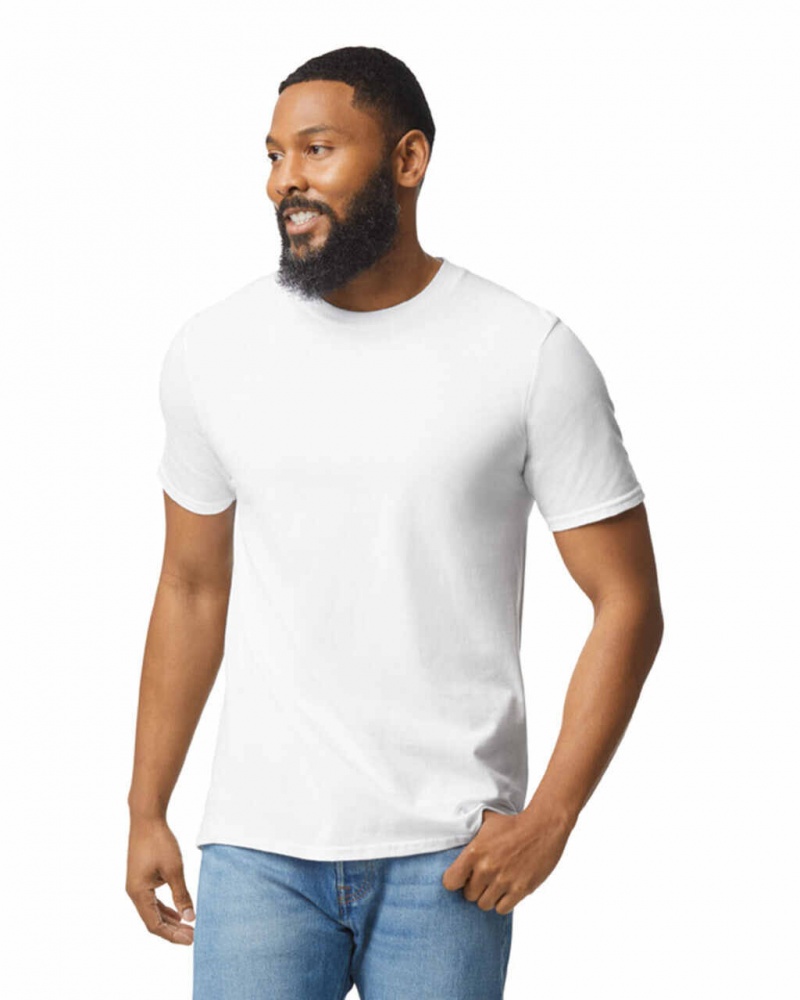 Men's Gildan 980 T-Shirts White | MZDK53072