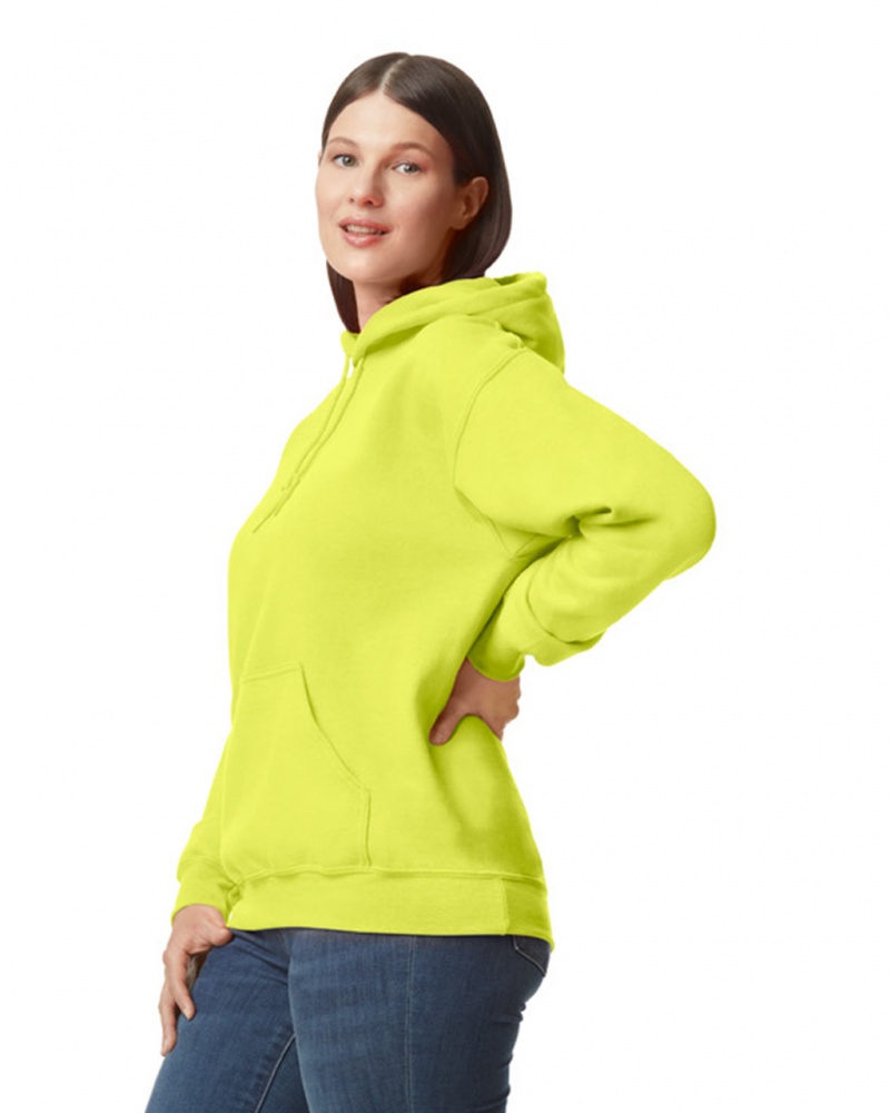 Women's Gildan 12500 Hoodie Safety Green | ABRG34201