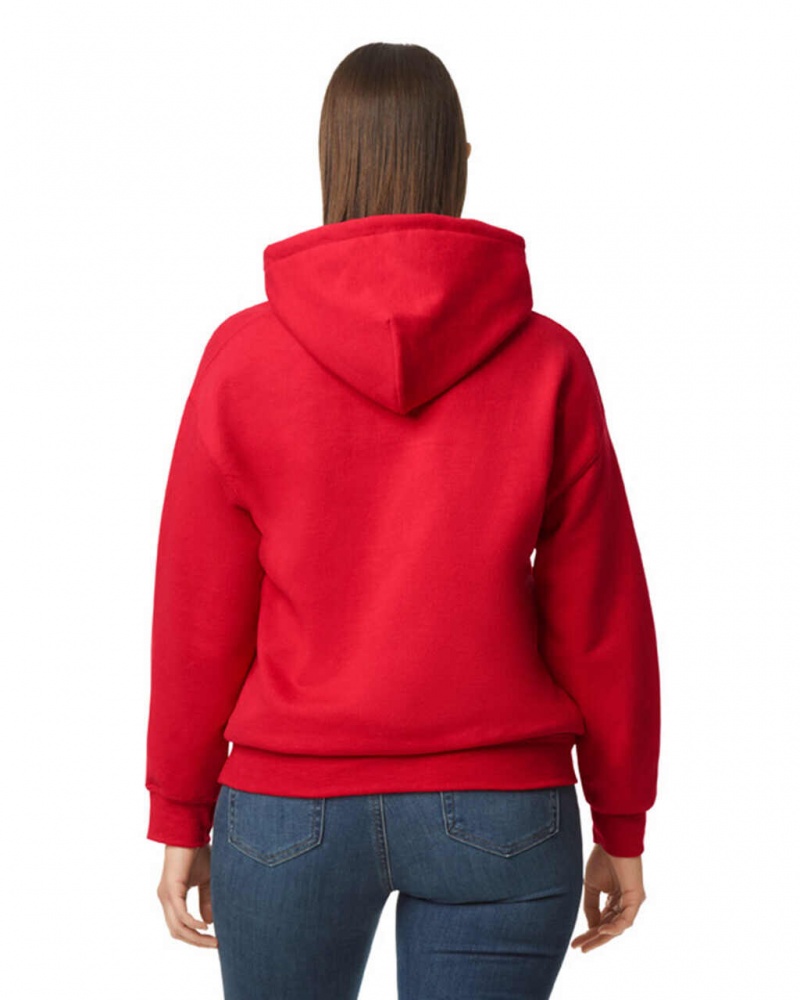 Women's Gildan 12500 Hoodie Sweatshirt Red | CVRS54982