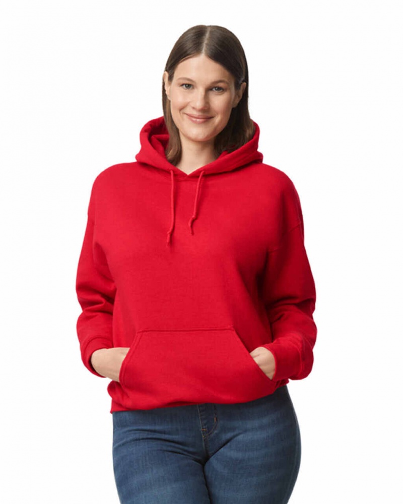 Women\'s Gildan 12500 Hoodie Sweatshirt Red | CVRS54982