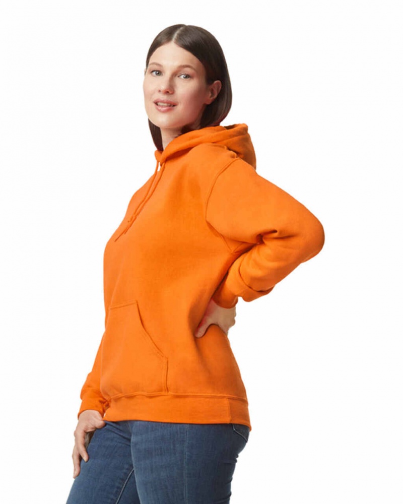 Women's Gildan 12500 Hoodie Sweatshirt S Orange | MTHO80751