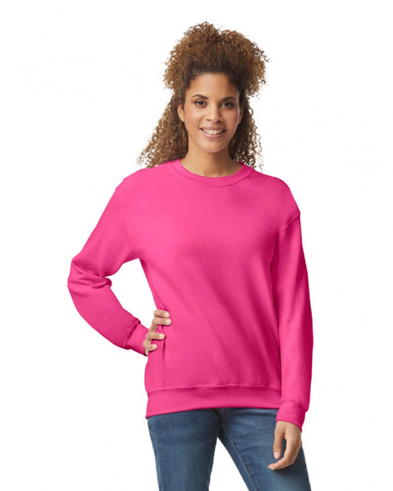 Women\'s Gildan 18000 Crewneck Sweatshirt Heliconia | XVPN41038