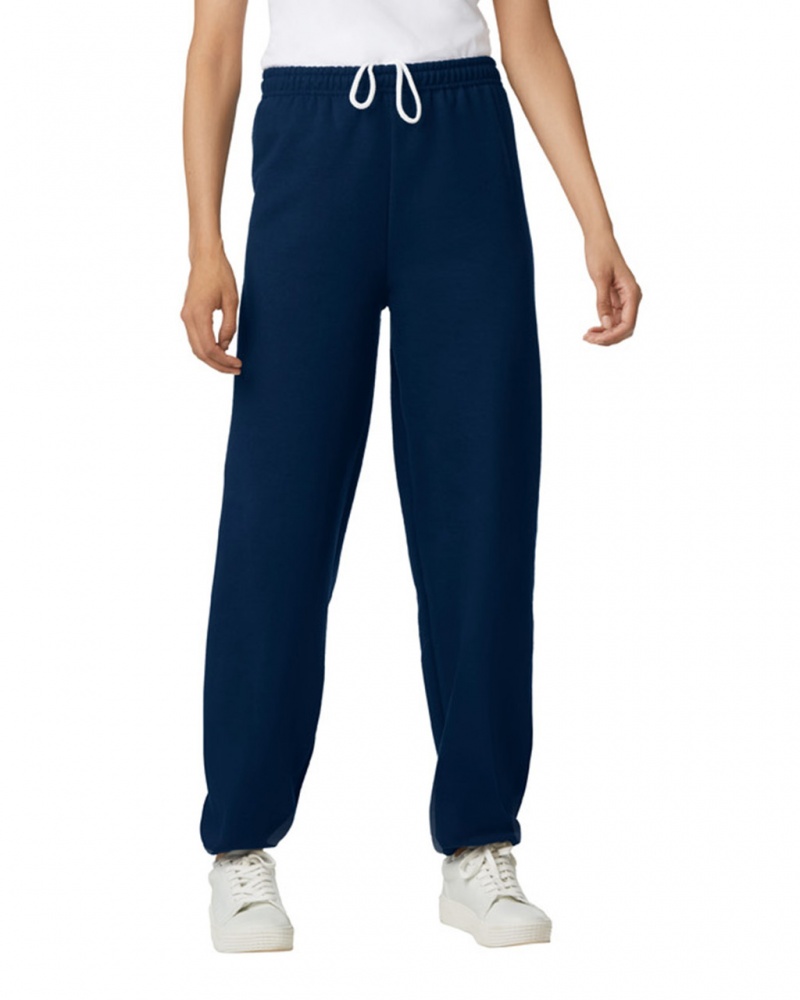 Women's Gildan 18200 Sweatpants Navy | NZJO74120