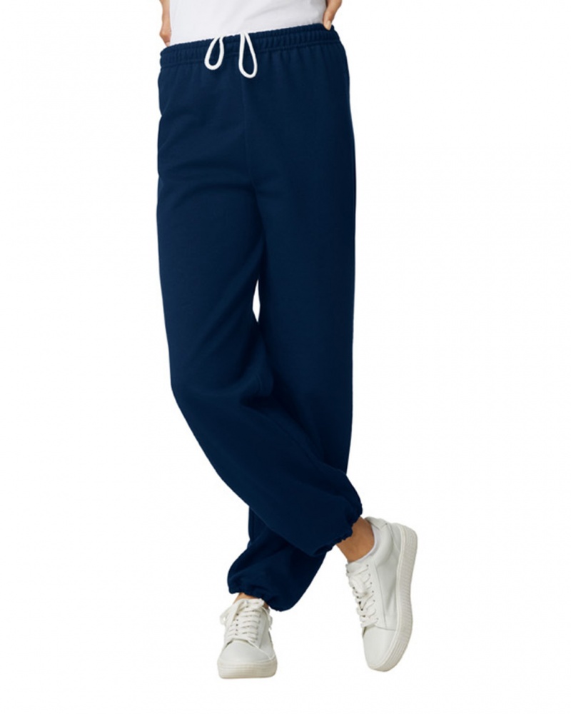 Women\'s Gildan 18200 Sweatpants Navy | NZJO74120