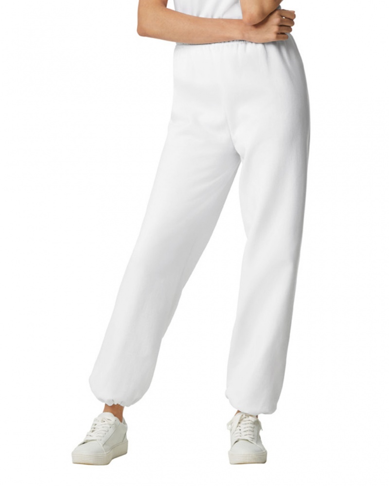 Women's Gildan 18200 Sweatpants White | HMSX68051