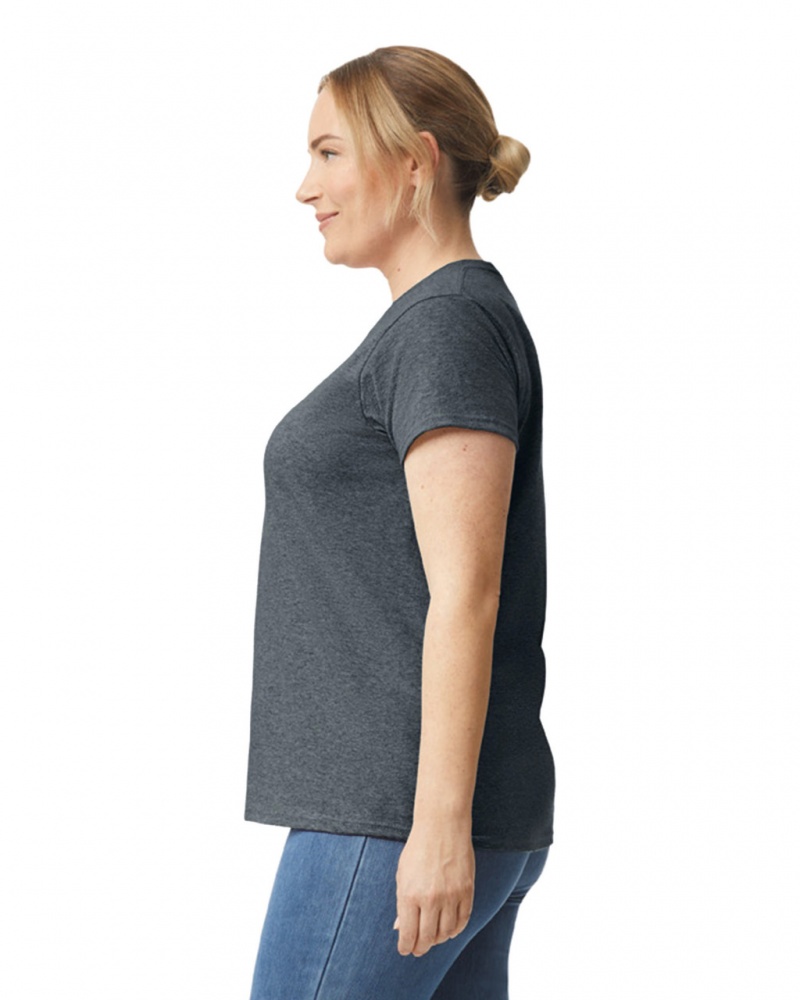 Women's Gildan 2000L T-Shirts Dark Heather | ESYC47950