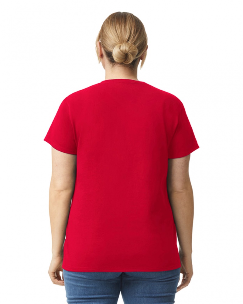 Women's Gildan 2000L T-Shirts Red | FKSE76081