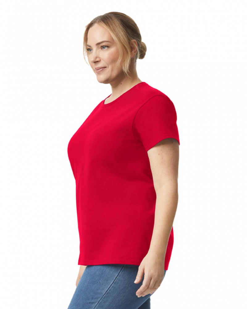 Women's Gildan 2000L T-Shirts Red | FKSE76081