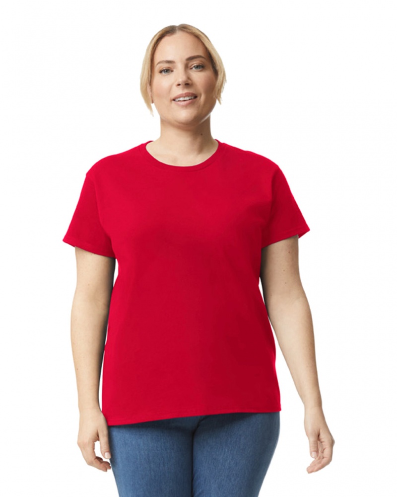 Women\'s Gildan 2000L T-Shirts Red | FKSE76081