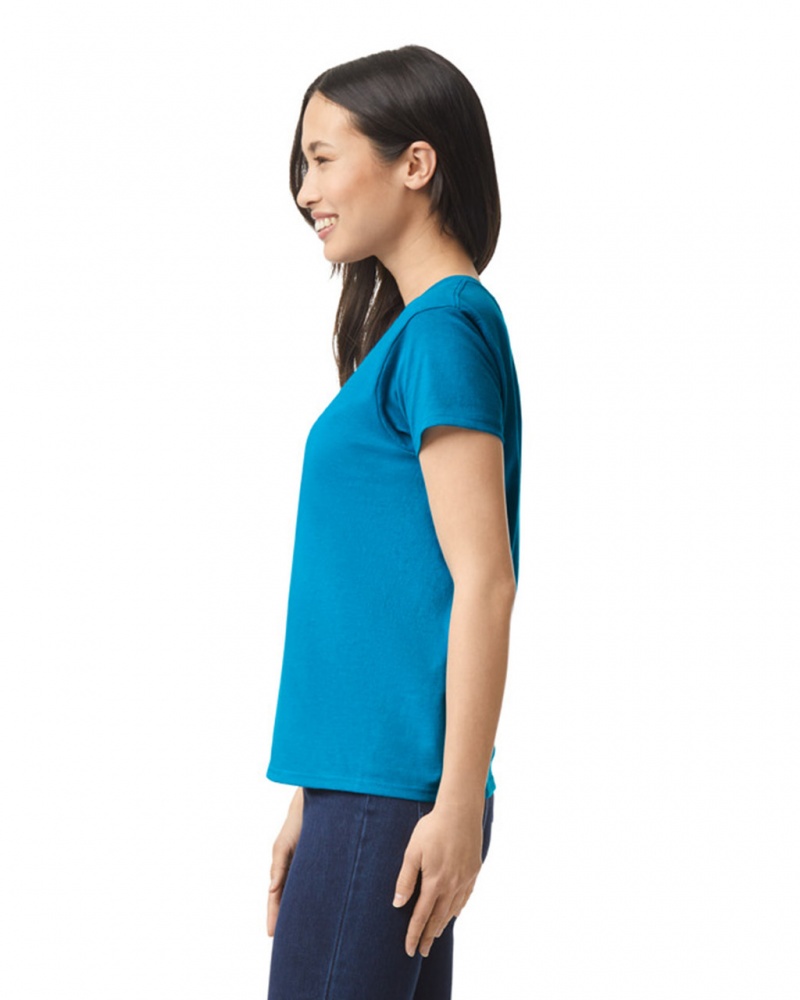 Women's Gildan 2000L T-Shirts Sapphire | NHSF51739