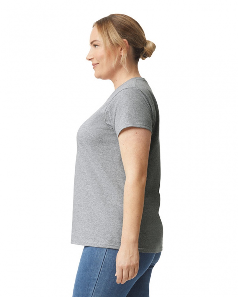 Women's Gildan 2000L T-Shirts Sport Grey | OXKU52160