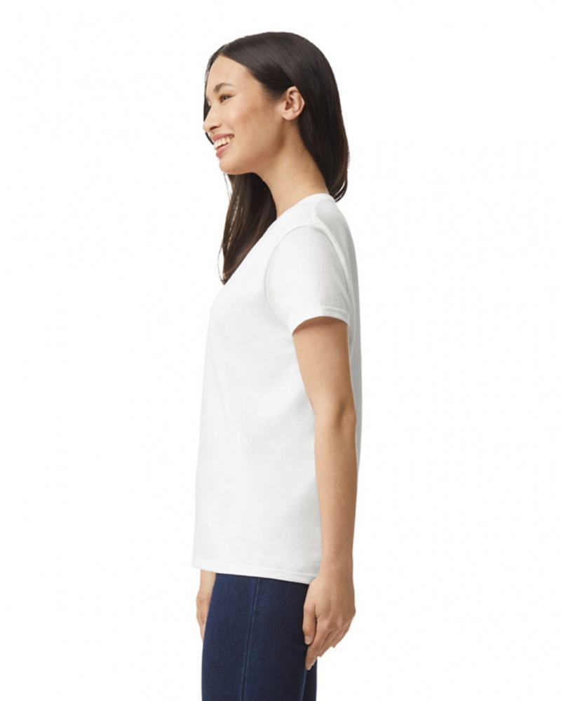 Women's Gildan 2000L T-Shirts White | XSOG10596