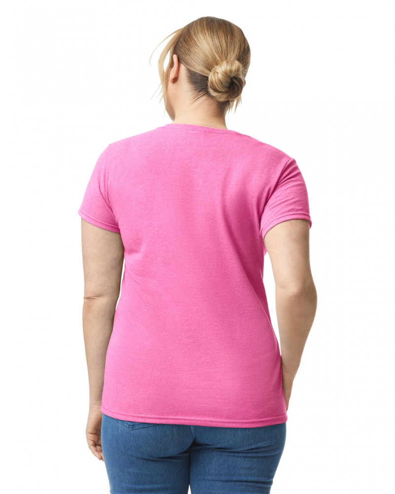 Women's Gildan 5000L T-Shirts Azalea | BAXJ58604