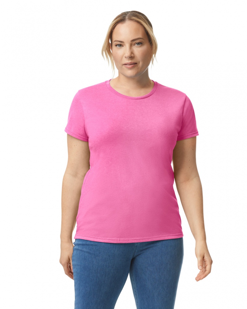 Women\'s Gildan 5000L T-Shirts Azalea | BAXJ58604