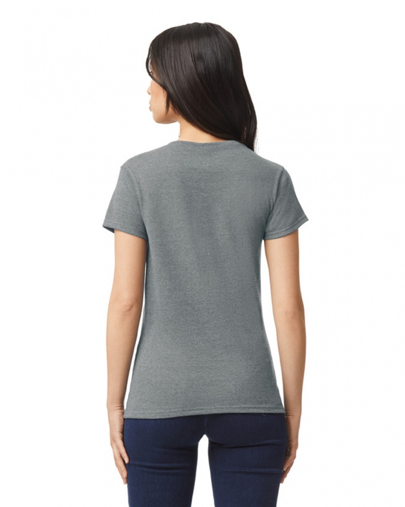 Women's Gildan 5000L T-Shirts Graphite Heather | OMFX48203