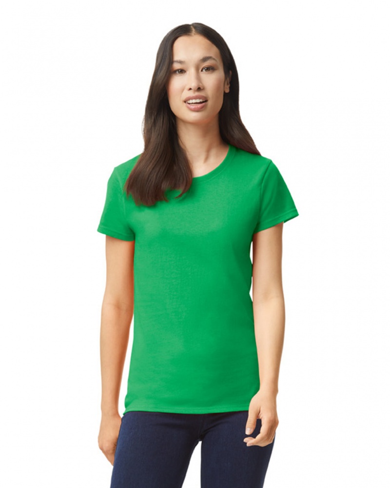 Women\'s Gildan 5000L T-Shirts Irish Green | RQDC56239