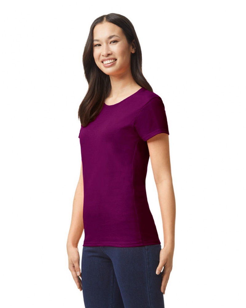 Women's Gildan 5000L T-Shirts Maroon | HUYP81365