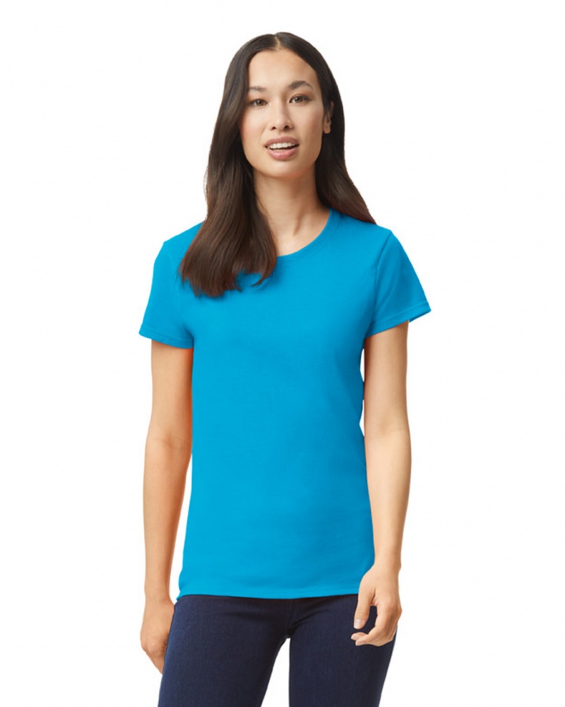 Women\'s Gildan 5000L T-Shirts Sapphire | IKHS54197