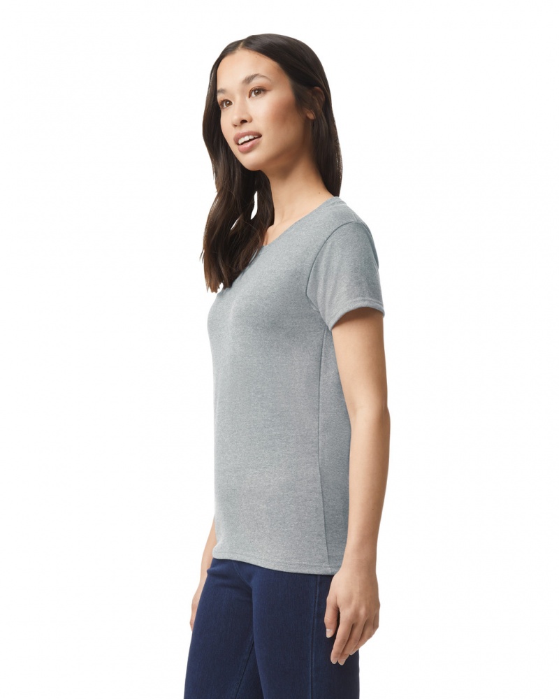 Women's Gildan 5000L T-Shirts Sport Grey | PRHV36704