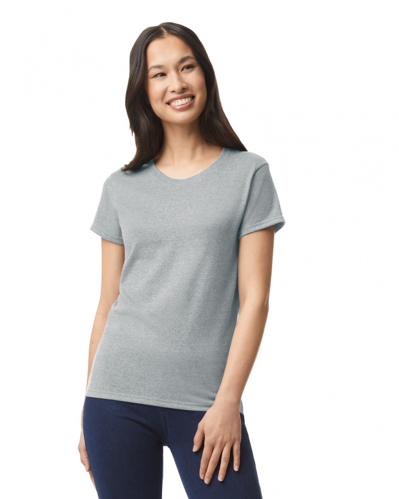 Women\'s Gildan 5000L T-Shirts Sport Grey | PRHV36704