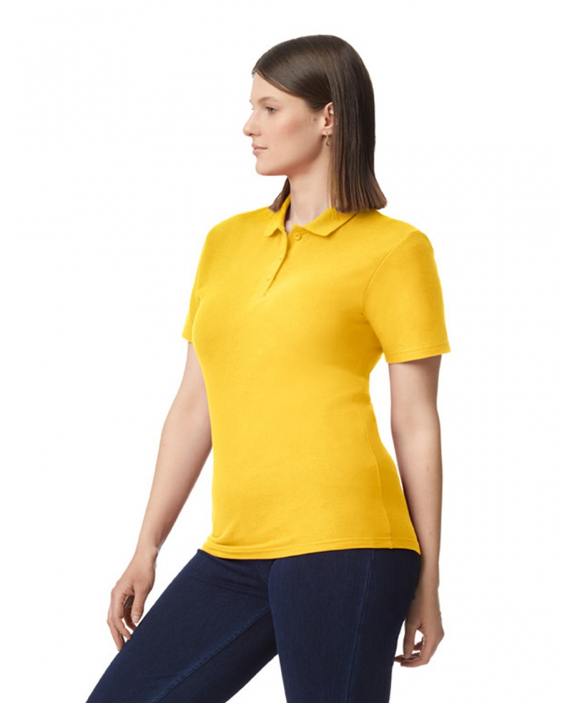 Women's Gildan 64800L Pique Polo Daisy | DNGH31264