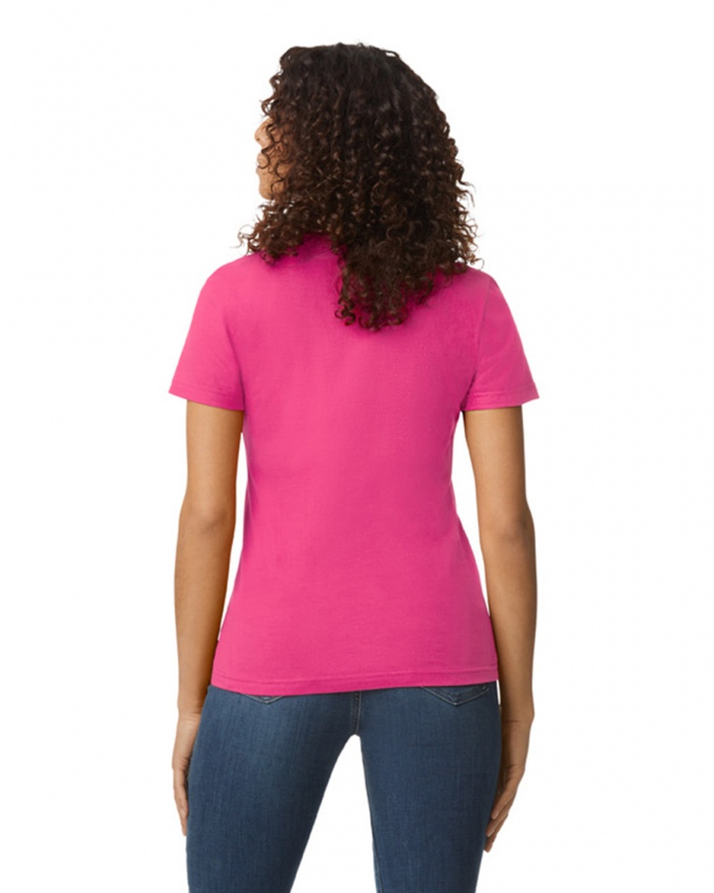 Women's Gildan 65000L Midweight T-Shirts Heliconia | BCDZ25814