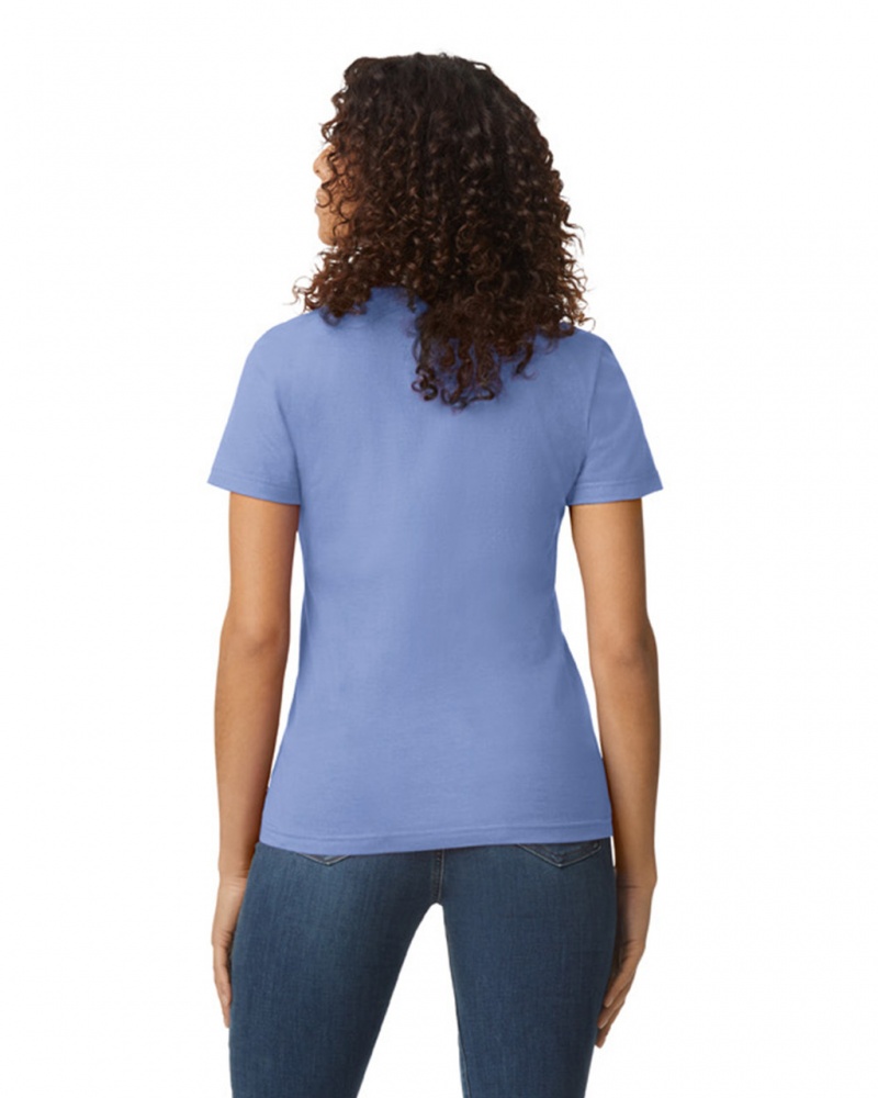 Women's Gildan 65000L Midweight T-Shirts Violet | MLRZ38941