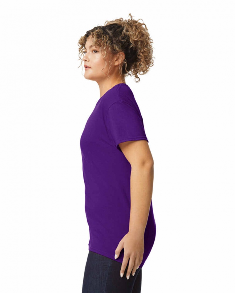 Women's Gildan 8000 T-Shirts Purple | KHRZ21689