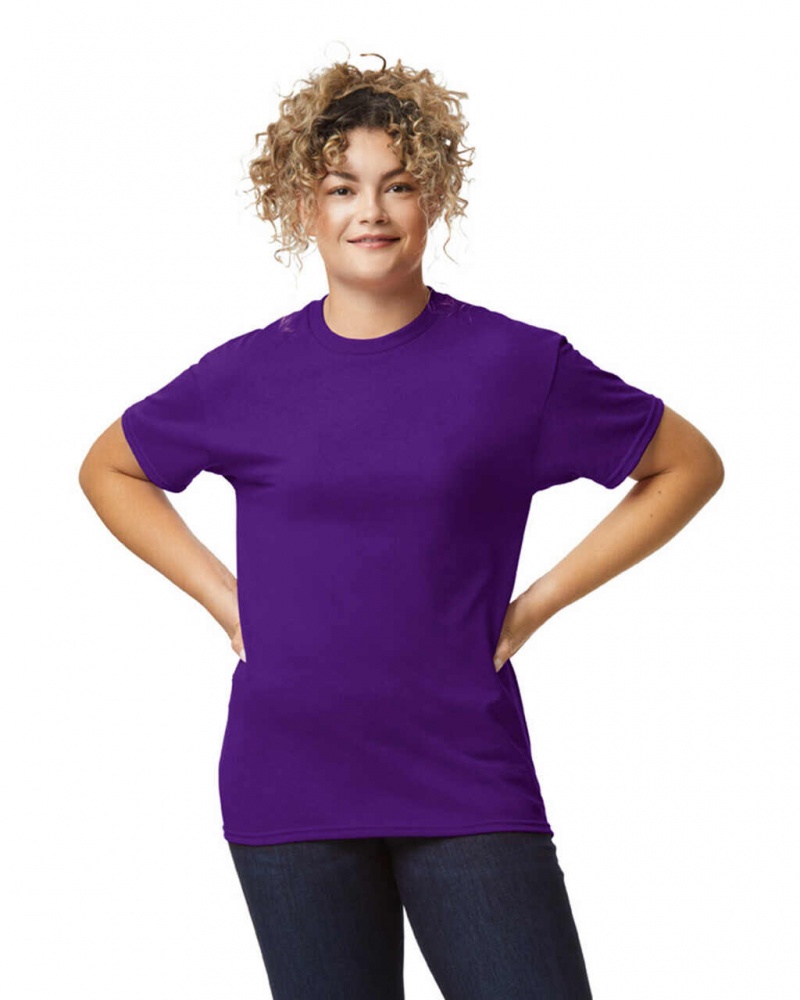 Women\'s Gildan 8000 T-Shirts Purple | KHRZ21689