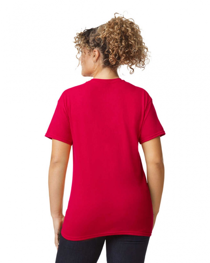 Women's Gildan 8000 T-Shirts Red | GKWJ76981