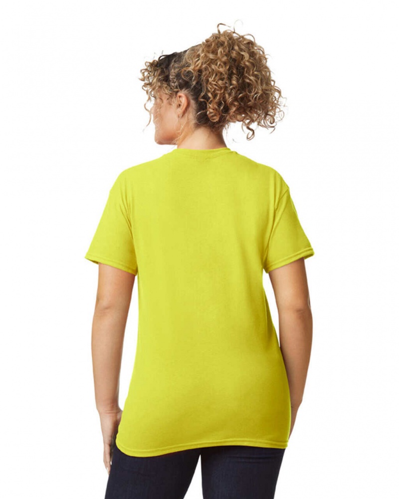 Women's Gildan 8000 T-Shirts Safety Green | MCIL56714