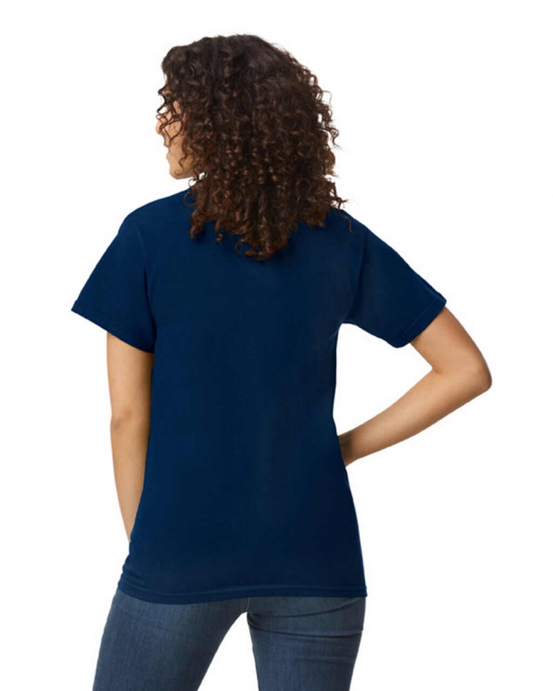 Women's Gildan H000 T-Shirts Sport Dark Navy | GWBR03514