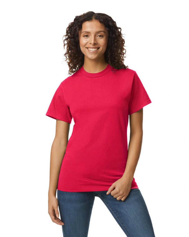 Women\'s Gildan H000 T-Shirts Sport Scarlet Red | SKMR82540