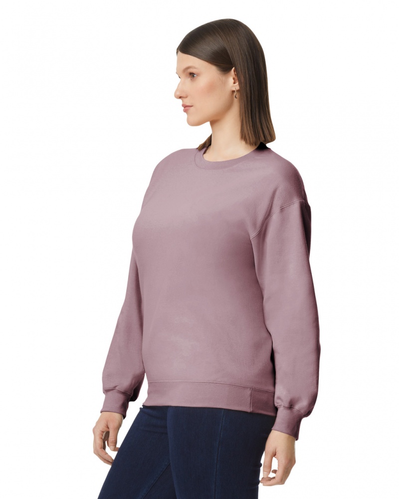 Women's Gildan SF000 Midweight Fleece Crewneck Sweatshirt Paragon | WJSL78095