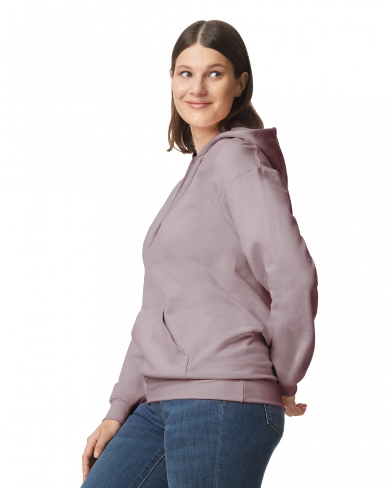 Women's Gildan SF500 Midweight Fleece Hoodie Paragon | PSBH72318